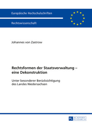 cover image of Rechtsformen der Staatsverwaltung – eine Dekonstruktion